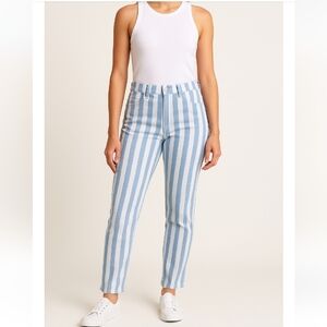 Denim & Co Blue + White Striped Jeans | Size 10 | Spring Ready